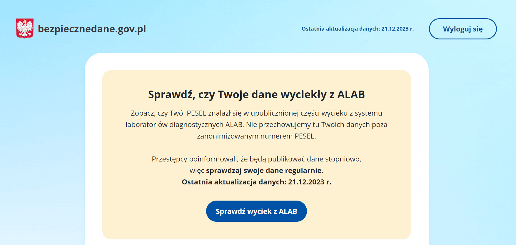 Kolejne Dane Z Alab Ujawnione Sprawd Sw J Pesel Cyberdefence