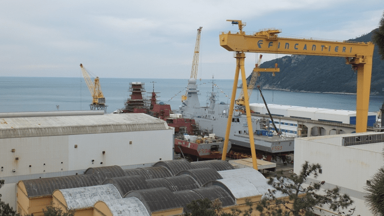Budowa fregat typu FREMM w stoczni Riva Trigoso. Fot. A. Nitka/Defence24.pl