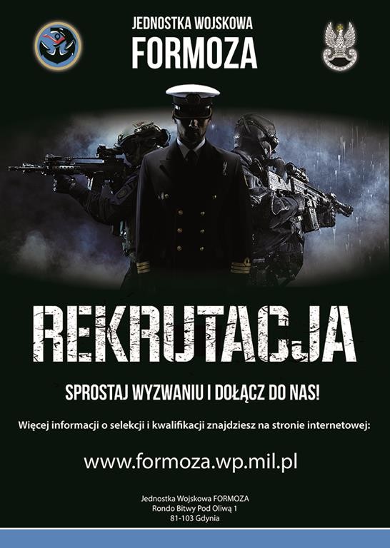 Plakat informujący o rekrutacji fot Formoza