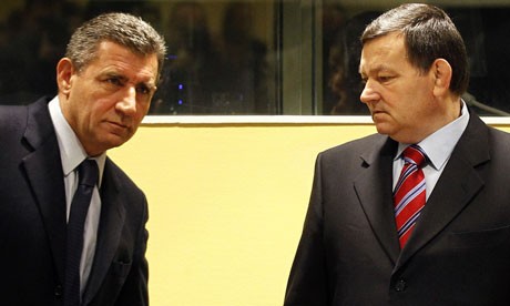 Od lewej, Ante Gotovina i Mladen Markacz - fot. Bas Czerwinski/AFP/Getty