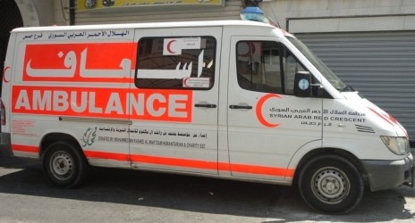 Ambulans Syryjskiego Czerwonego Półksiężyca - fot. ifrc.org