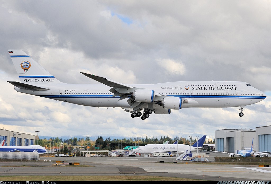 Rządowy Boeing 747-8I w barwach Kuwejtu - fot. Internet