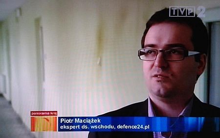 Piotr A. Maciążek relacjonuje wizytę Kliczki w Polsce na antenie TVP 2.