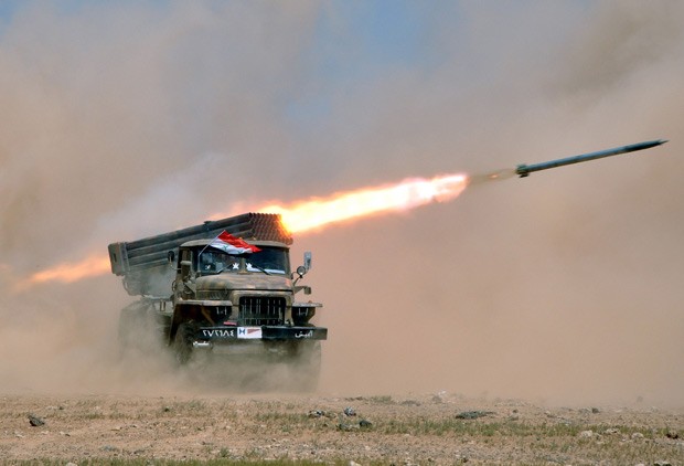 Wyrzutnia rakiet Katiusza w Syrii / fot. SANA