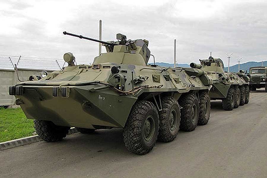 Rosjanie wprowadzając do swojej piechoty morskiej Floty Czarnomorskiej nowe transportery BTR-92AM naruszyli porozumienie z Ukrainą – fot. www.blackseanews.net