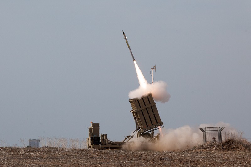 Odpalenie pocisku przeciwrakietowego systemu Iron Dome. Fot. Israeli Defence Forces/flickr.