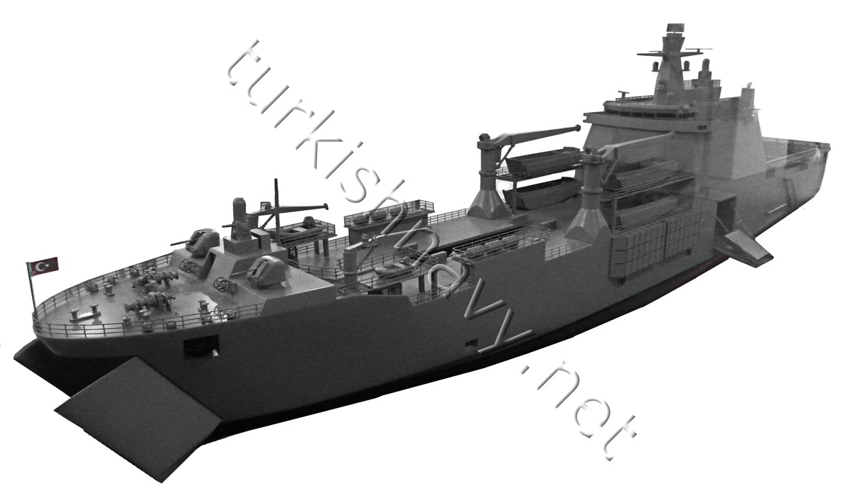 Rozpoczęto budowę nowego, dużego tureckiego okrętu desantowego – fot. turkishnavy.net