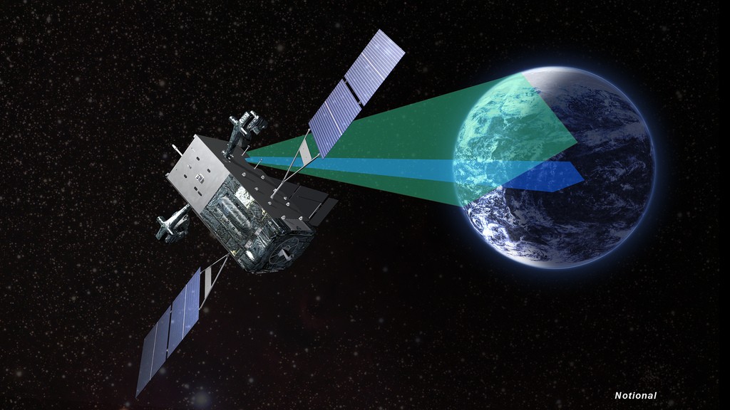 Wizja satelity systemu SBIRS. Ilustracja: Lockheed Martin.
