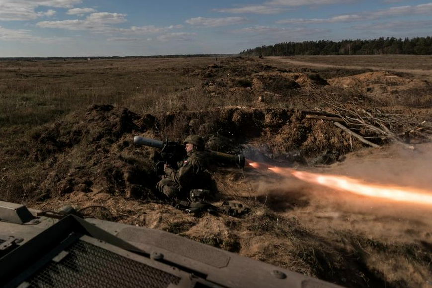 Odpalenie ppk Spike podczas ćwiczenia Dragon-15. Fot. chor. Rafał Mniedło/11 LDKPanc.