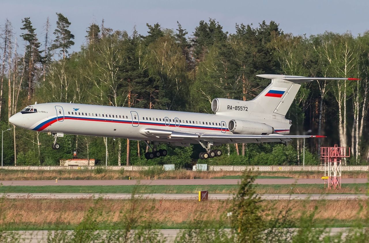 Tu-154B-2, nr. RA-85572 który uległ katastrofie, Fot. Dmitry Ryazanov, Wikipedia, CC BY-SA 4.0