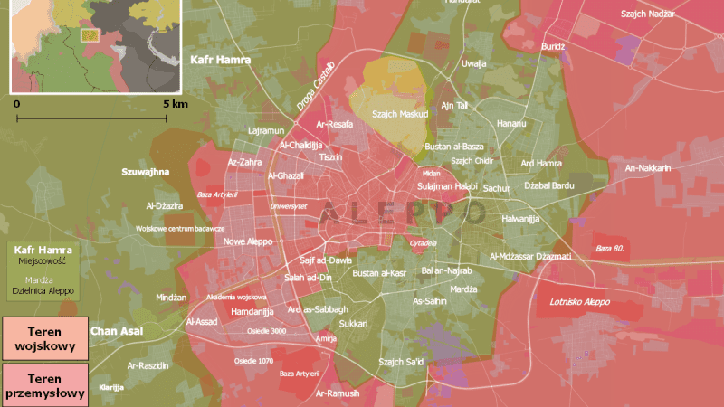 Sytuacja w Aleppo 3 grudnia 2016 r.