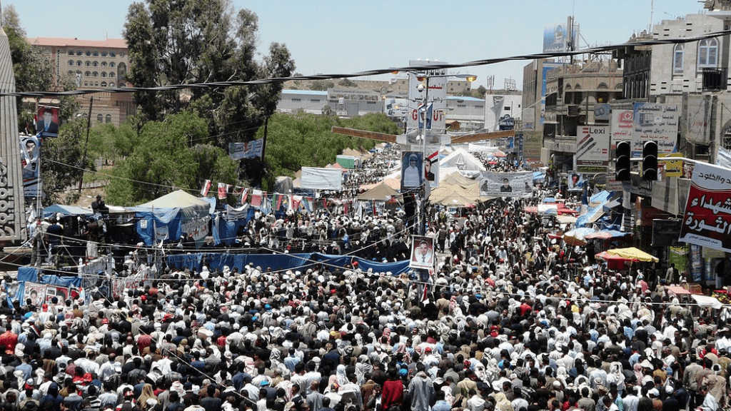 Demonstracja w stolicy Jemenu, Sanie w 2011 roku. Fot. Email4mobile/Wikimedia Commons/CC BY SA 3.0.