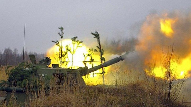 Strzelanie ukraińskiej artylerii