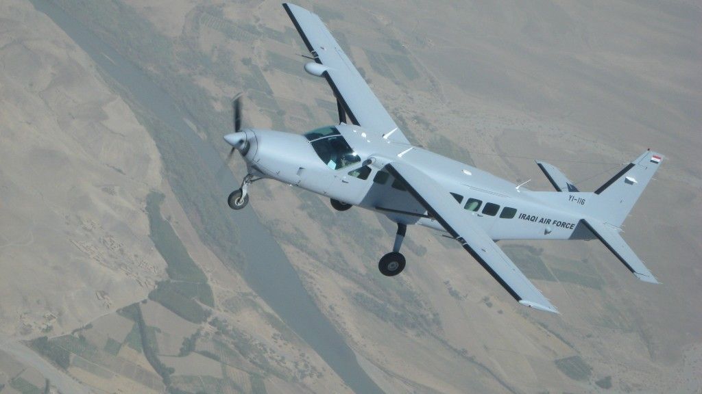 Irackie samoloty Cessna AC-208B Combat Caravan otrzymały 75 rakiet Hellfire – fot. Kirkut Regional Air Base