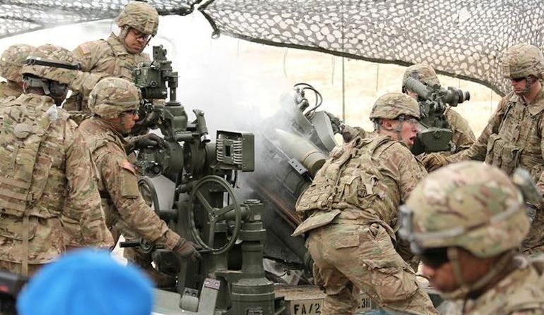 US and Polish Artillery Units Involved in a Joint Live-Fire Exercise ...