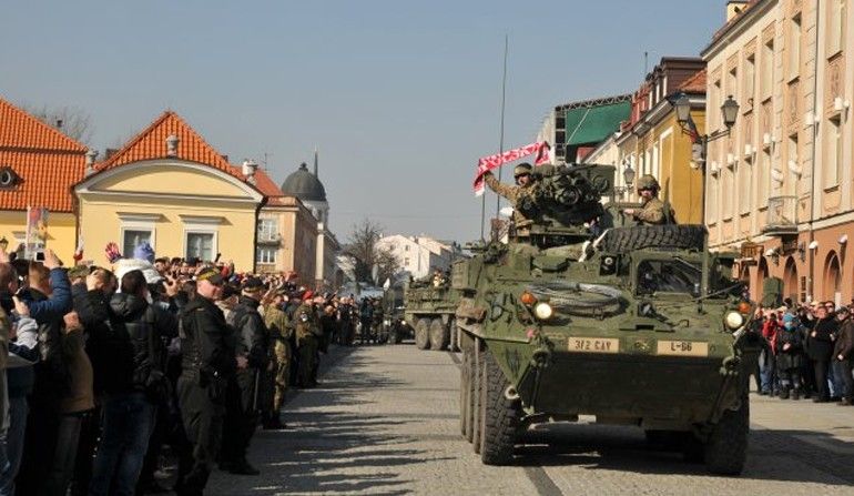 US Forces in Bialystok. Dragoon Ride march, 2015. Image Credit: US Army