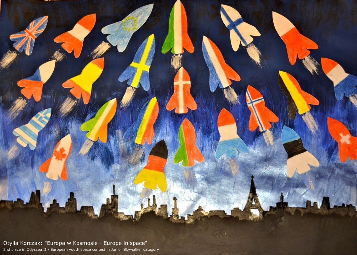 Otylia Korczak: "Europa w kosmosie - Europe in space". Źródło: cbk.waw.pl