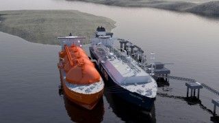 Wizualizacja litewskiego terminala regazyfikującego (FSRU). Fot. hoeghlng.com