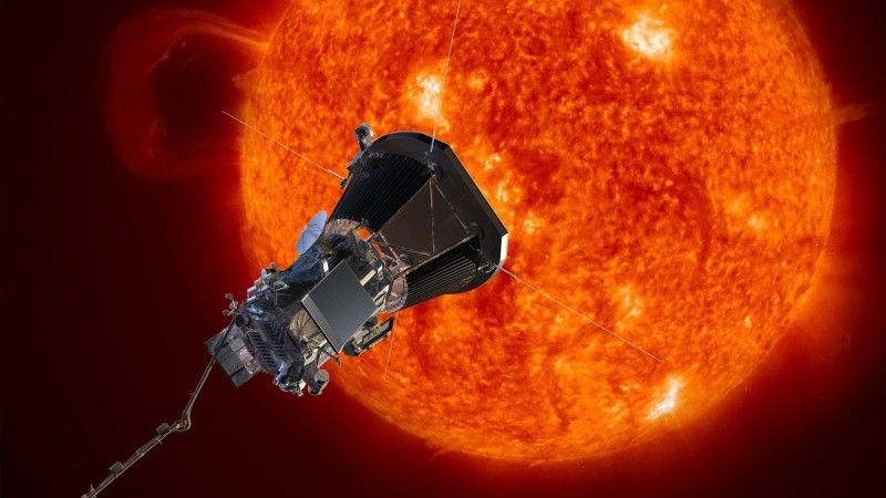 Artystyczna wizja Parker Solar Probe. Ilustracja: Johns Hopkins University Applied Physics Laboratory