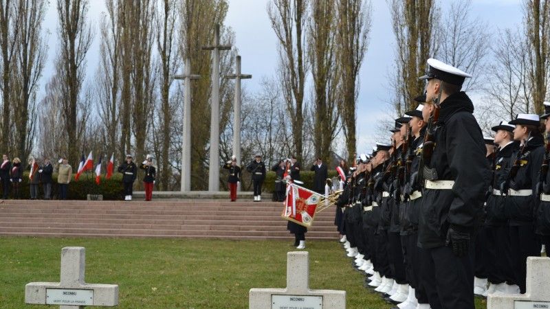 Na cmentarzu francuskim w Gdańsku odbyły się uroczystości upamiętniające 95 rocznicę zakończenia pierwszej wojny światowej – fot. M.Dura
