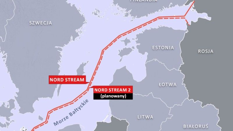 Planowany gazociąg Nord Stream 2 (Fot. Energetyka 24)