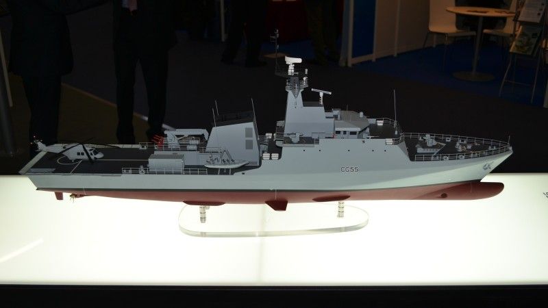 Model okrętu patrolowego OPV 90 koncernu BAE Systems – fot. M.Dura