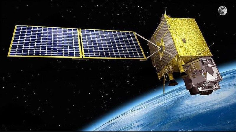 Artystyczna wizja satelity GEO-KOMPSAT-2A. Ilustracja: KARI