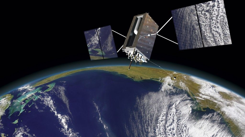 Wizualizacja satelity nawigacyjnego systemu GPS III generacji. Ilustracja: Lockheed Martin.