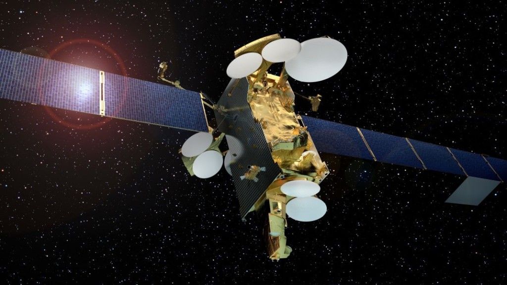 Artystyczna wizja satelity SES-12 na orbicie. Ilustracja: Airbus Defence and Space