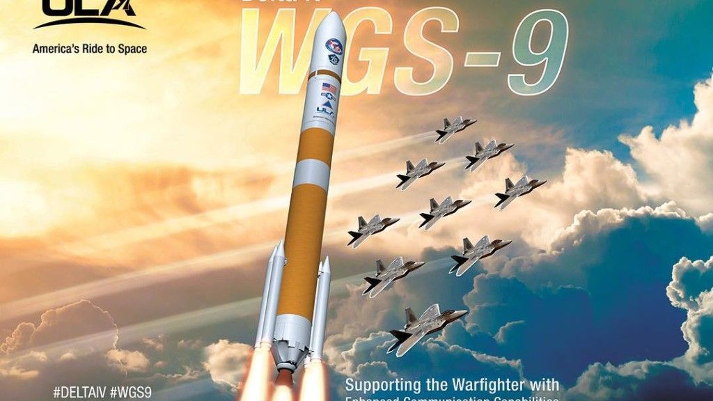 Oficjalny plakat misji WGS-9. Ilustracja: ULA
