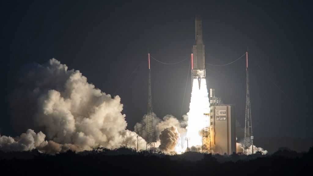 Start rakiety Ariane 5. Fot. S. Martin / ESA / CNES / Arianespace