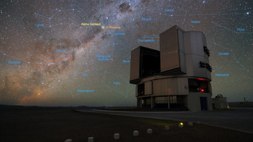 VLT i układ Alfa Centauri. Fot. Y. Beletsky (LCO)/ESO
