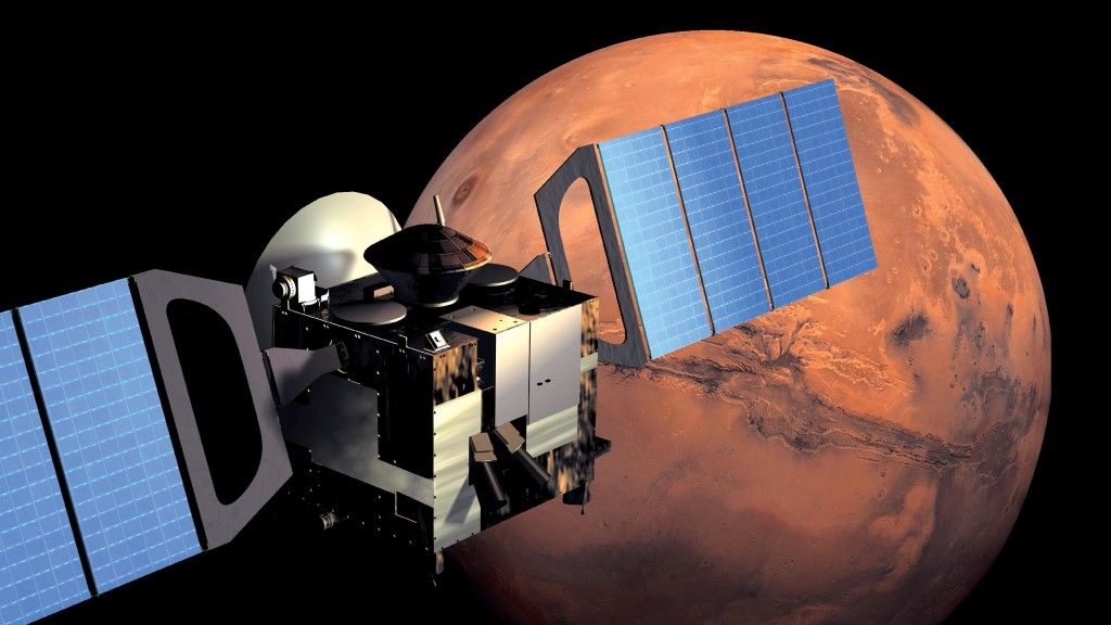 Sonda Mars Express. ilustracja: ESA Medialab