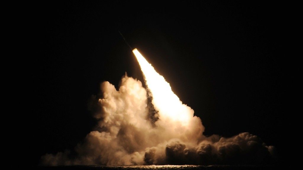 Test rakiety Trident II D5, odpalonej na Oceanie Spokojnym z okrętu podwodnego typu Ohio 9 listopada 2015 r. – fot. US Navy