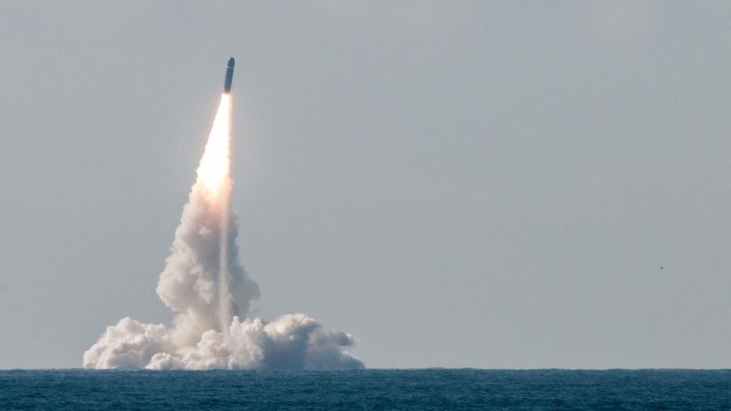Test rakiety balistycznej M51. Fot. http://www.defense.gouv.fr/marine
