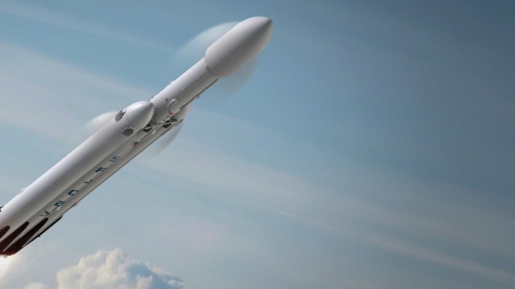 Rakieta Falcon Heavy, ilustracja: SpaceX