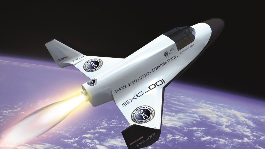 Koncepcja graficzna turystycznego statku kosmicznego firmy XCOR. Ilustracja: XCOR Aerospace / aerospace.xcor.com