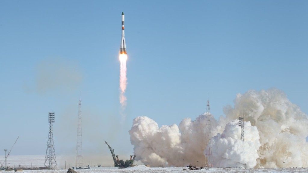 Start rakiety Sojuz-U ze statkiem towarowym Progress MS-05. Fot. Roskosmos