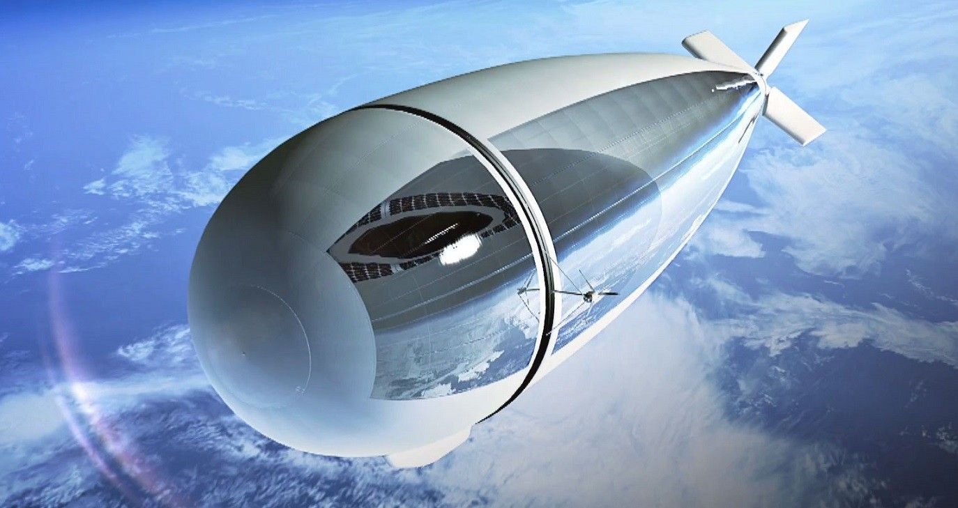 Grafika koncepcyjna przedstawiająca projekt pojazdu stratosferycznego. Ilustracja: Thales Alenia Space / thalesgroup.com