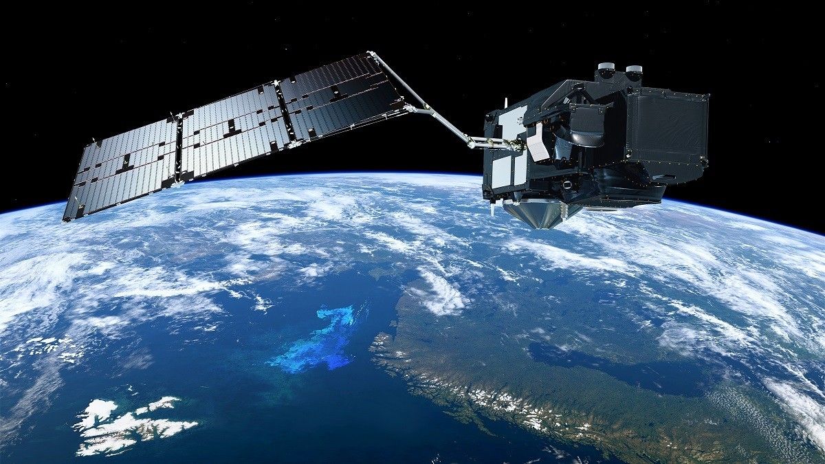Satelita Sentinel-3, element systemu Copernicus. Ilustracja: ESA / esa.int