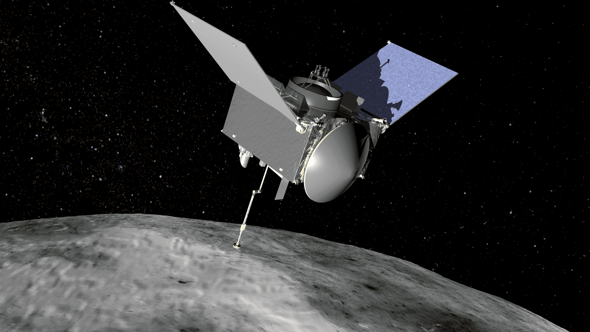 Wizja sondy OSIRIS-REx, ilustracja: NASA
