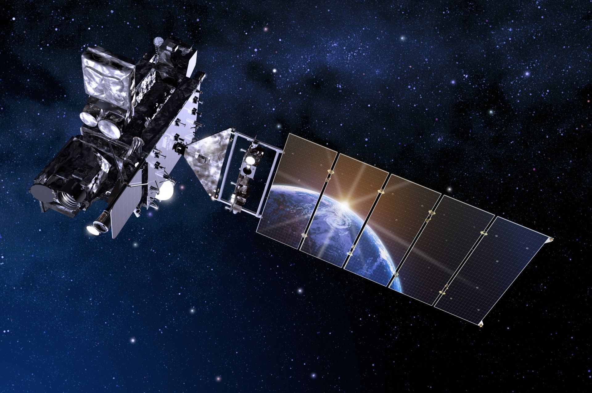 Satelita GOES-16. Ilustracja: Lockheed Martin