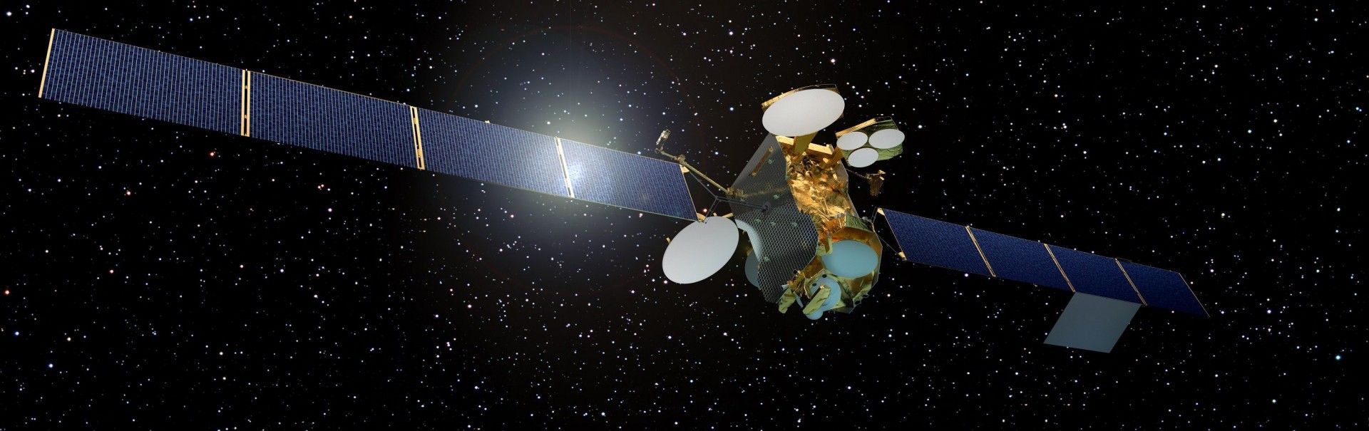 Artystyczna wizja satelity EUTELSAT 172B na orbicie. Ilustracja: Airbus Defence and Space
