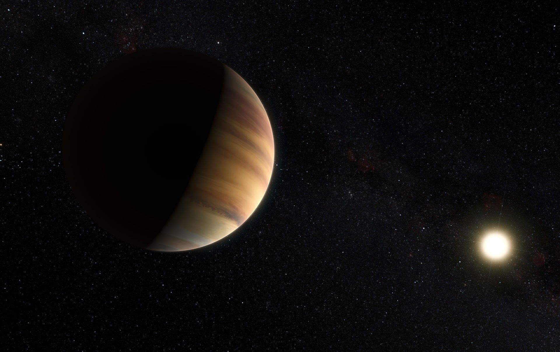 Planeta 51 Pegasi b, Ilustracja: ESO/M. Kornmesser/Nick Risinger (skysurvey.org) - ESO website, CC BY 4.0