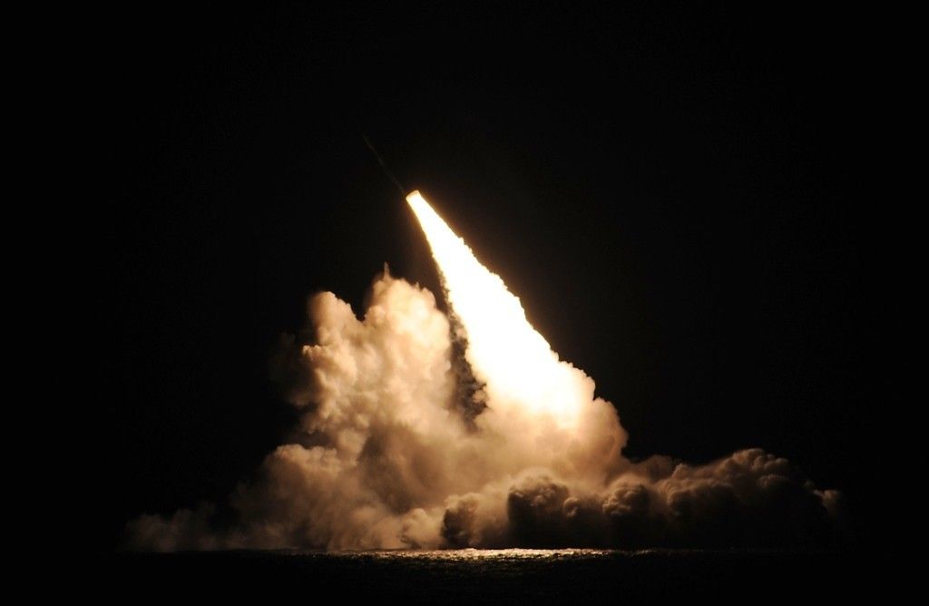 Test rakiety Trident II D5, odpalonej na Oceanie Spokojnym z okrętu podwodnego typu Ohio 9 listopada 2015 r. – fot. US Navy