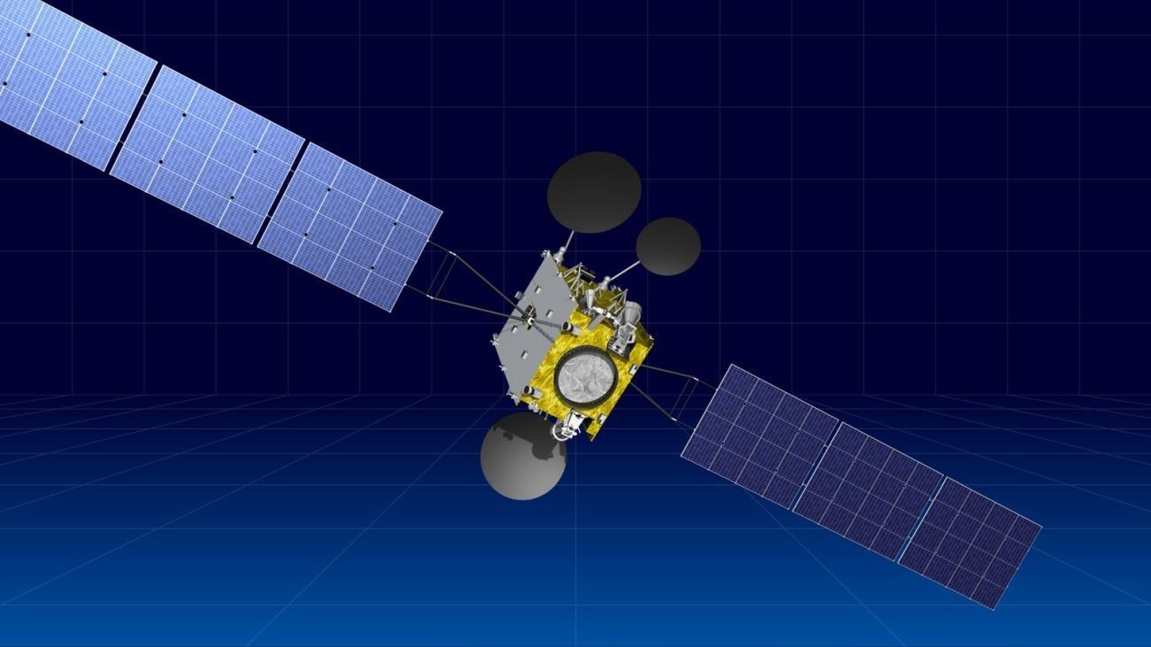 Satelita Telkom-3. Ilustracja: ISS Reshetnev