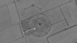 Zdjęcie satelitarne ruin obiektu RKW Miłocin. Fot. Google Earth