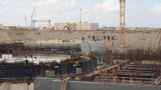 Budowa Bałtyckiej Elektrowni Atomowej w obwodzie kaliningradzkim (aktualnie zamrożona). Fot. Rosatom/materiały prasowe.