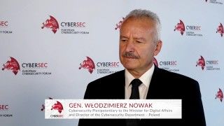 Generał Włodzimierz Nowak Fot. Cybersec EU / youtube.com