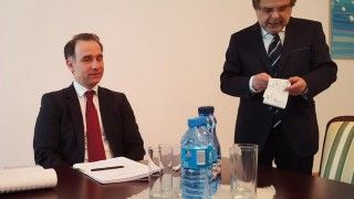 Minister energetyki Litwy Rokas Masiulis (z lewej). Fot. Piotr Maciążek/Energetyka24.com